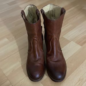 Frye Brown Leather Ankle Boots